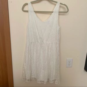 Charming Charlie White Floral Lace Dress